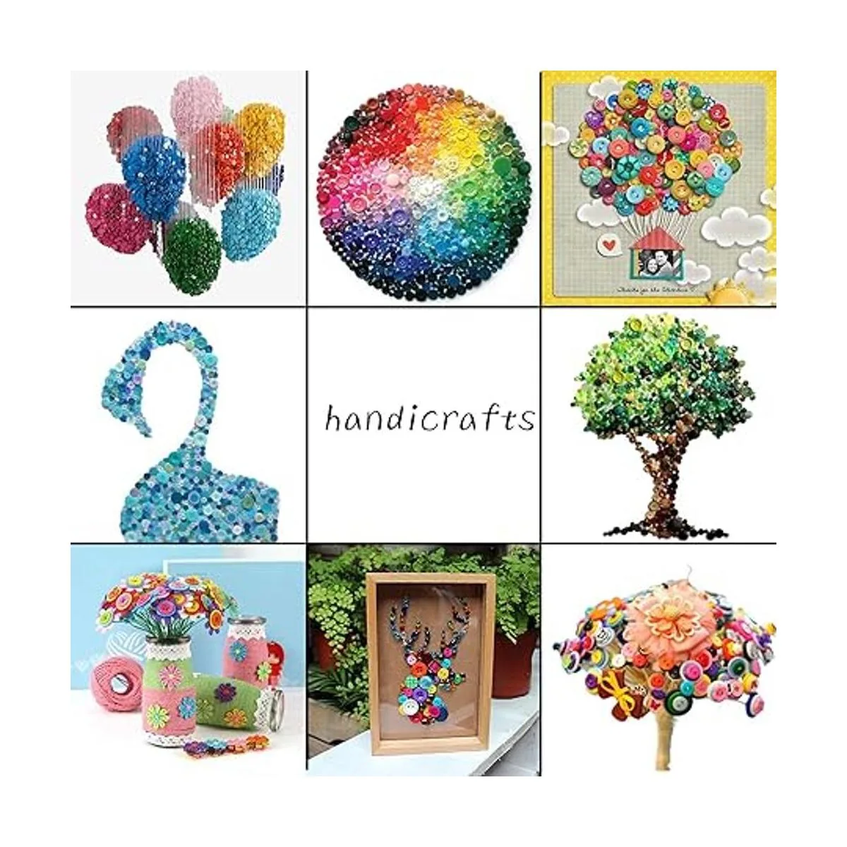 Greentime 1500 piezas de botones redondos de resina de_5