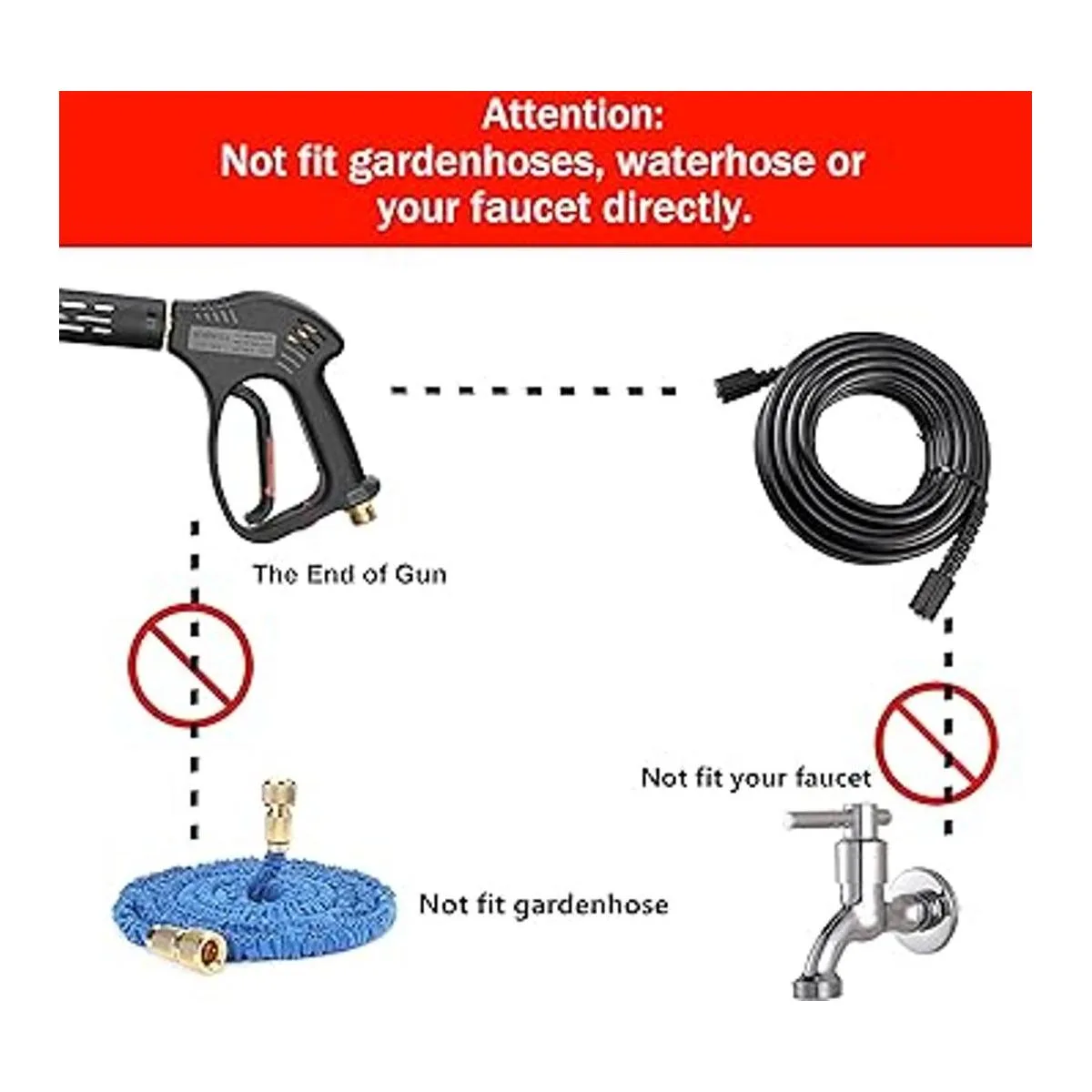 M MINGLE Pistola de lavado corta de alta presión 5000_6