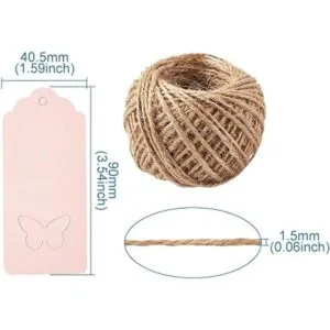 Pandahall Juego de 100 etiquetas de regalo de mariposa