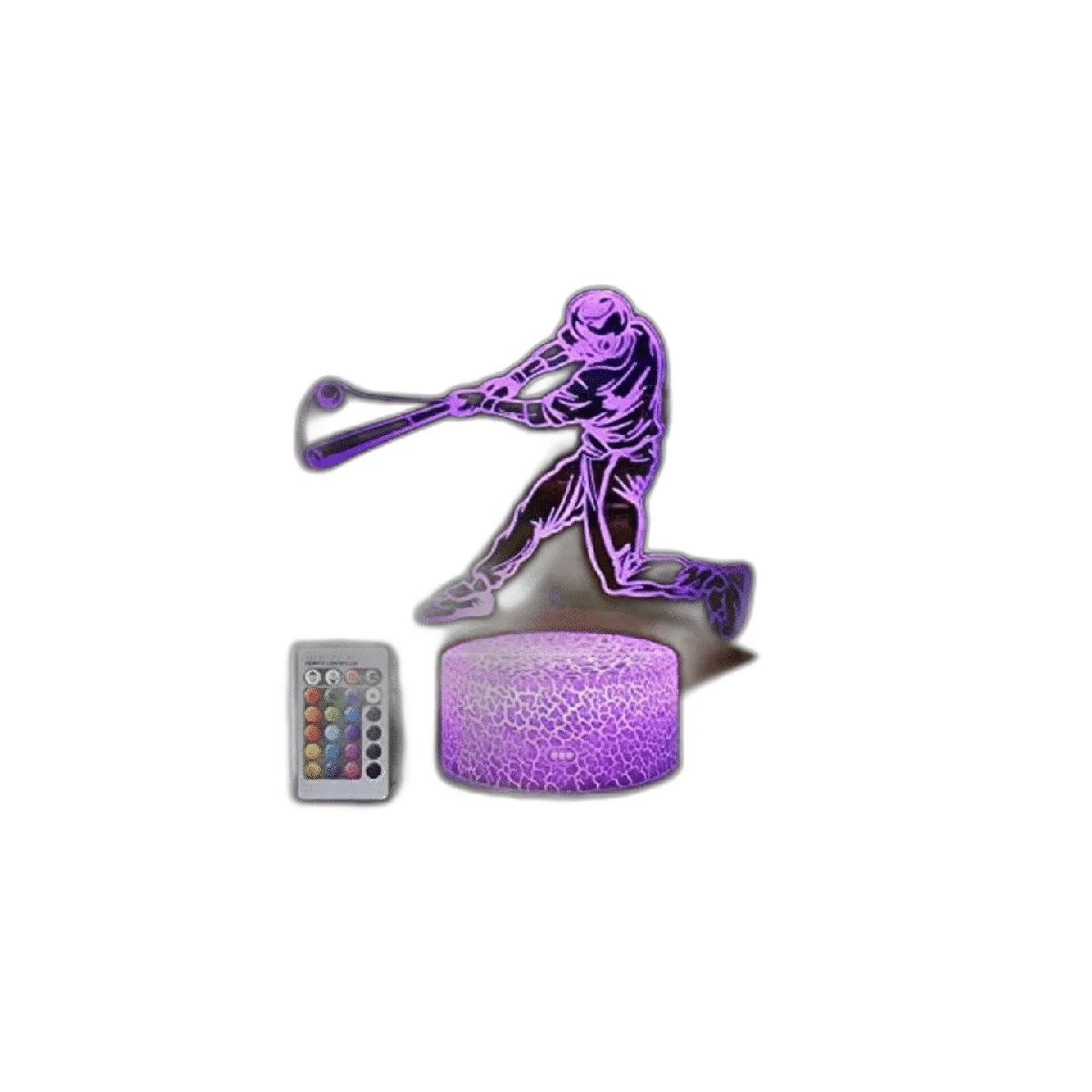 Lámpara 3D deportiva con control remoto y táctil varios_1