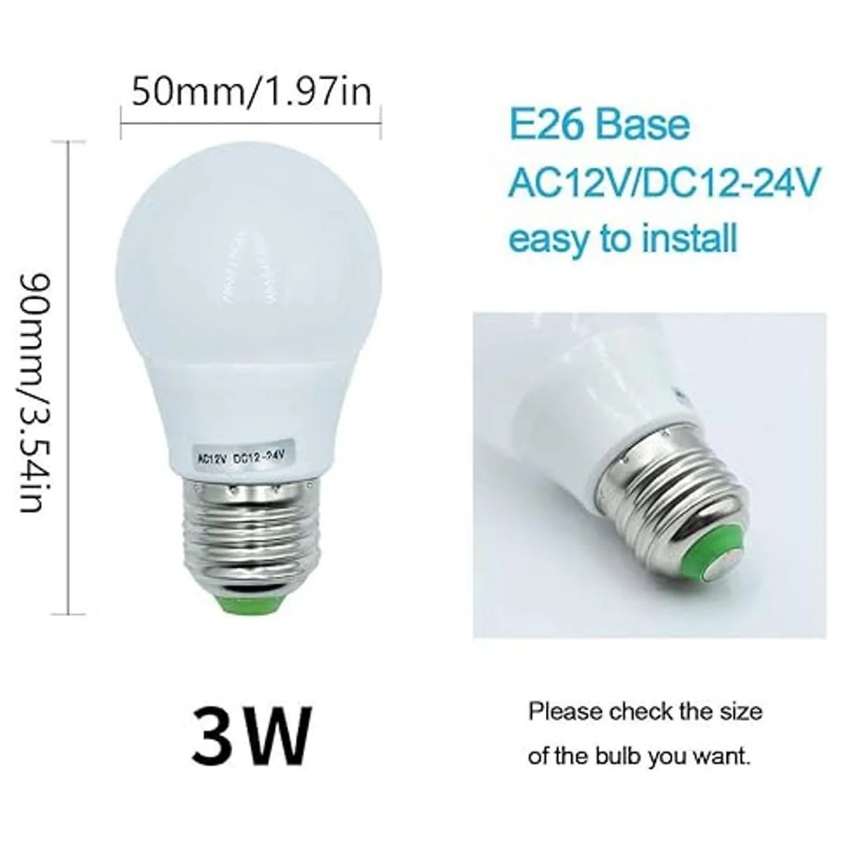 Bombillas LED Edison de 3 W casquillo E27 de rosca