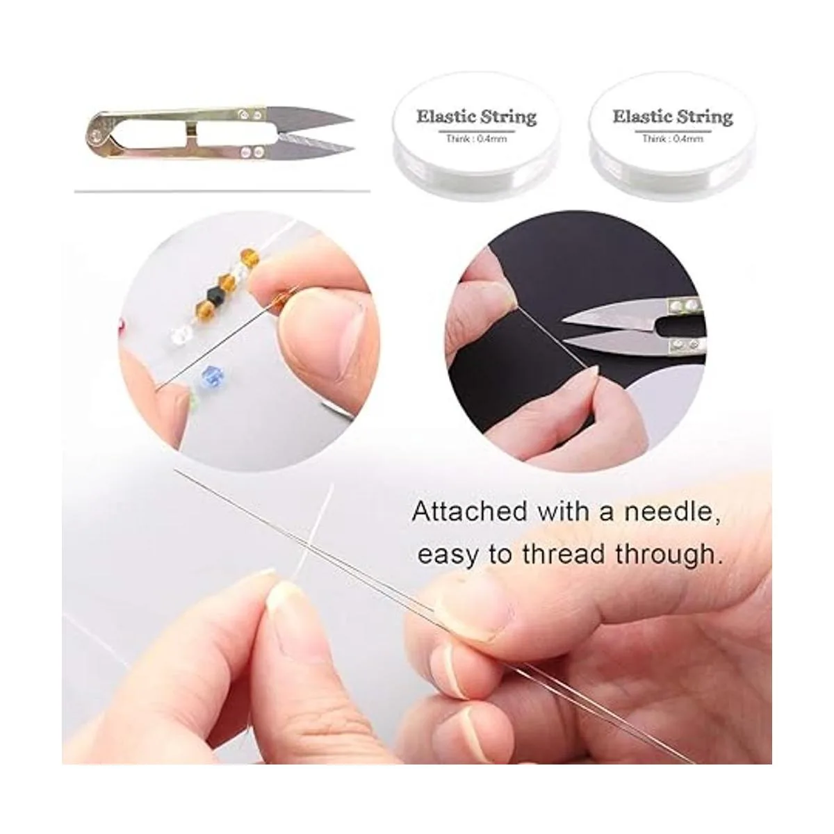 Glarks Juego de 1800 cuentas de cristal bicona de 0.157