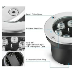 RSN LED Iluminación de paisaje 18W RGB Luz de Metro IP67