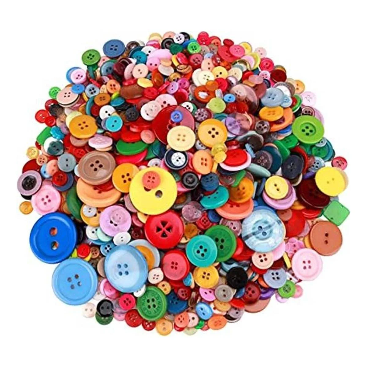 Greentime 1500 piezas de botones redondos de resina de_1