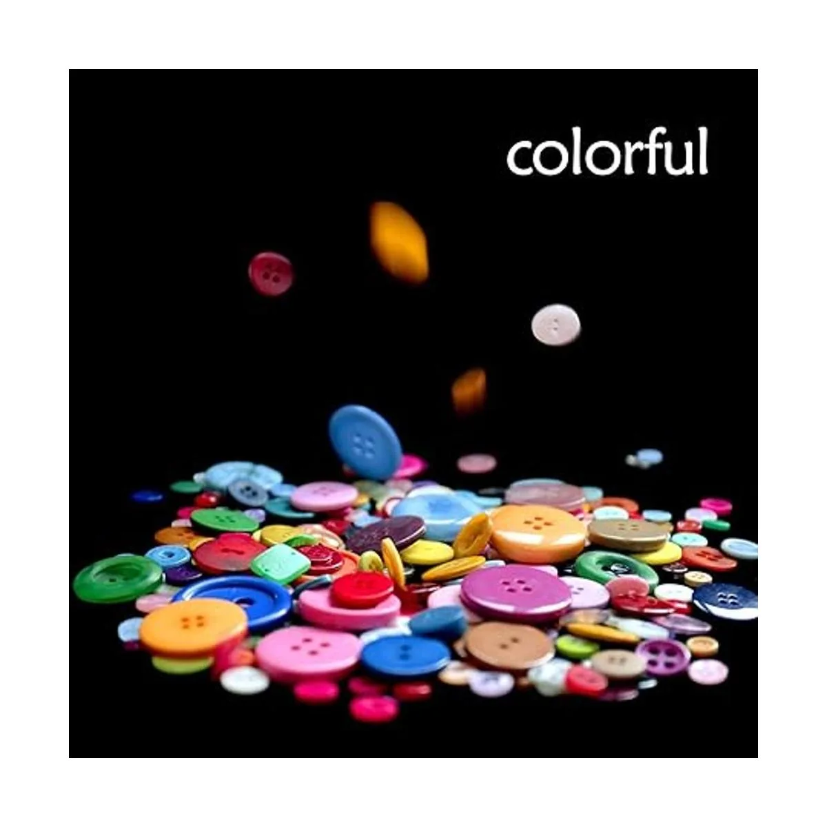 Greentime 1500 piezas de botones redondos de resina de_4