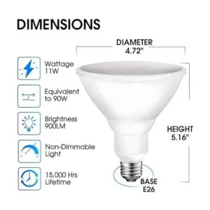 Energetic PAR38 Bombilla LED para exteriores luz diurna