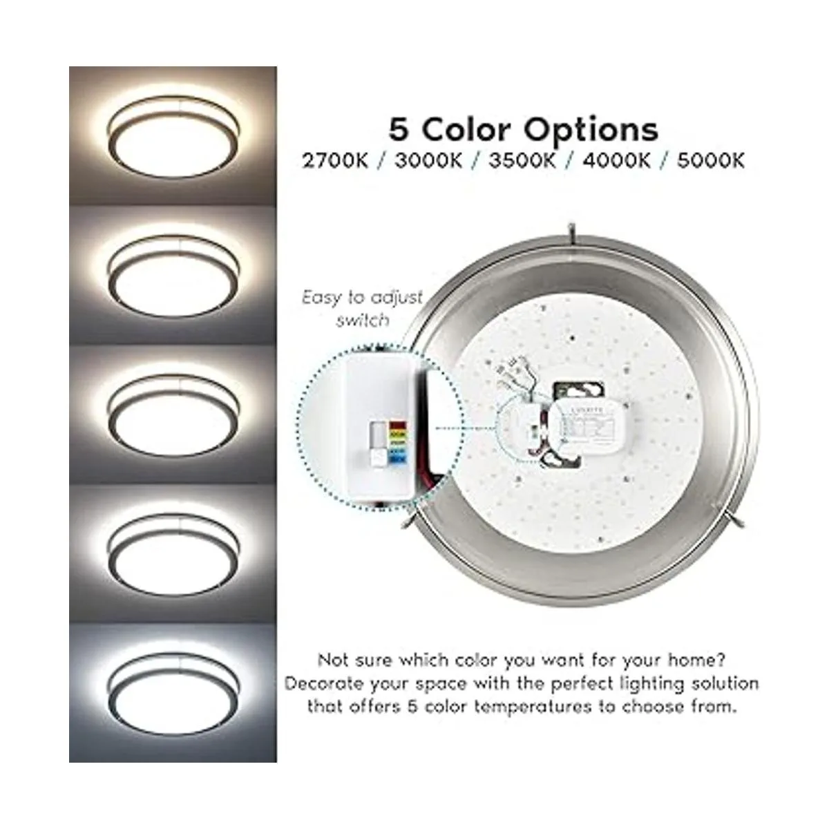 Luxrite Lámpara de techo LED de montaje empotrado de 16_2