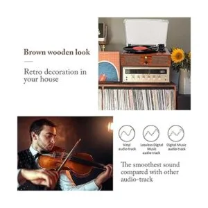 Reproductor de discos de vinilo impulsado por correa_5