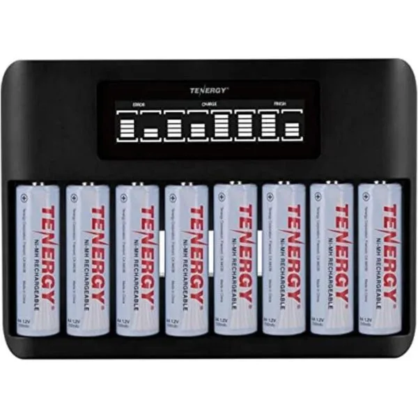 Tenergy TN480U Cargador rápido de pantalla LCD de 8_1