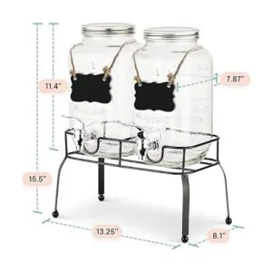 Dispensador de bebidas de vidrio para fiestas juego de_3