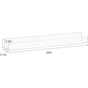 NIUBEE 24 Premium Acrylic Floating Nursery Kids Bookshelf_2