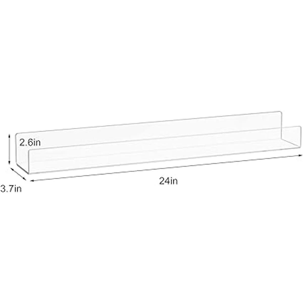 NIUBEE 24 Premium Acrylic Floating Nursery Kids Bookshelf_2