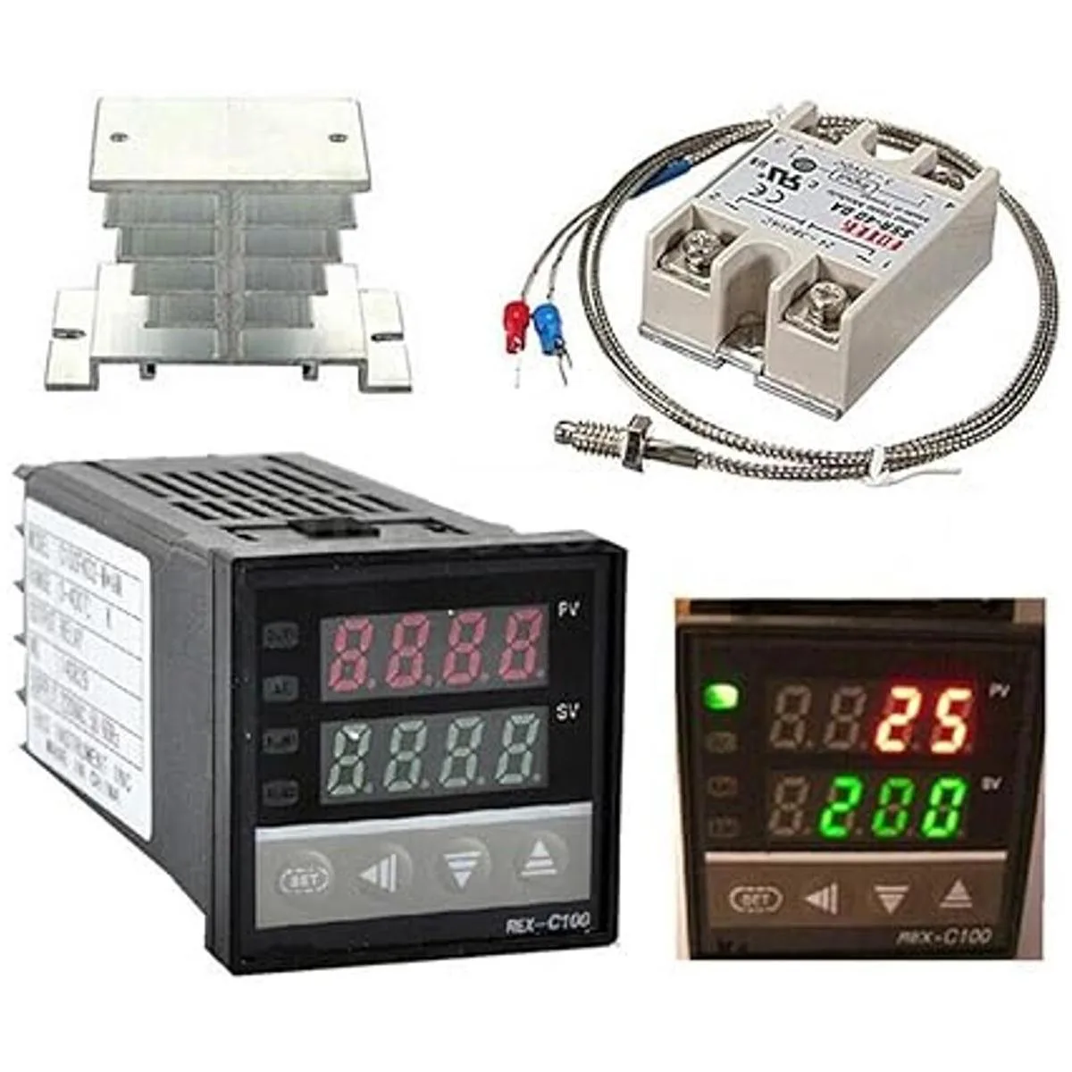 Controlador de temperatura digital PID REXC100 REX C100_2