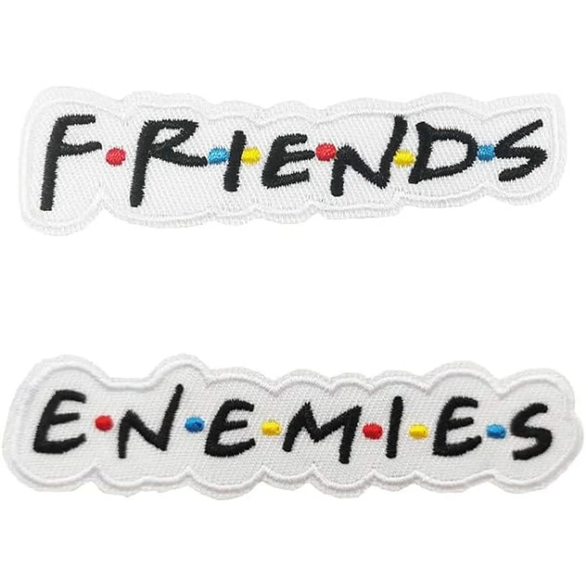 Parche bordado para planchar o coser con texto Friends_1