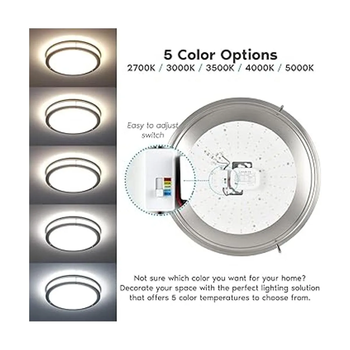 Luxrite Lámpara de techo LED de montaje empotrado de 18_2