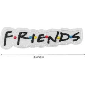 Parche bordado para planchar o coser con texto Friends_2