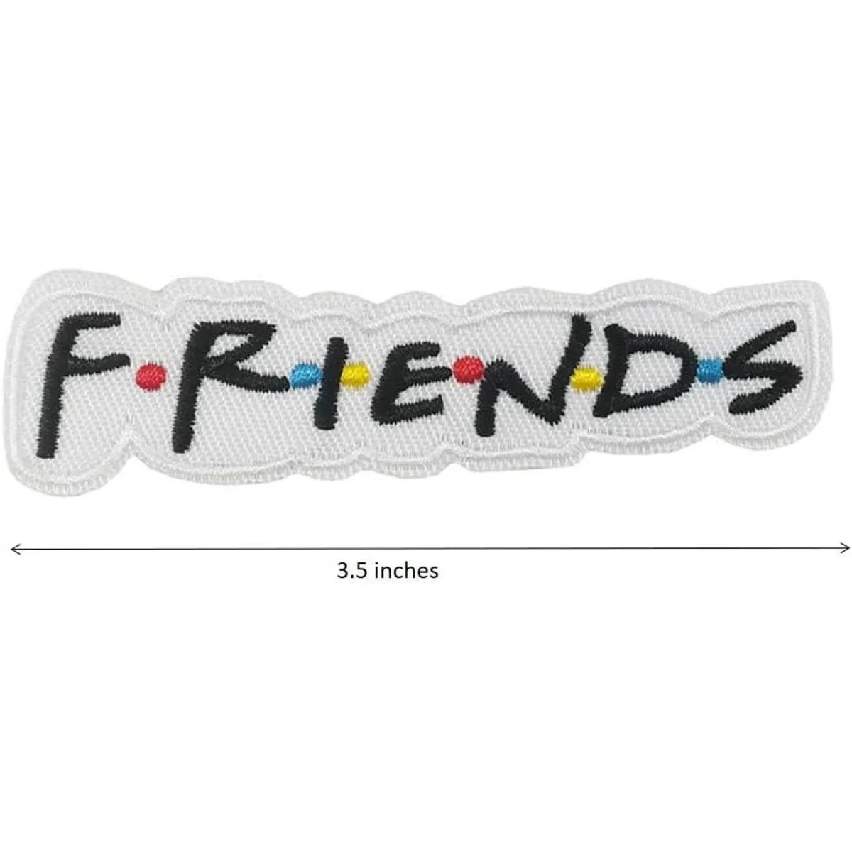 Parche bordado para planchar o coser con texto Friends_2