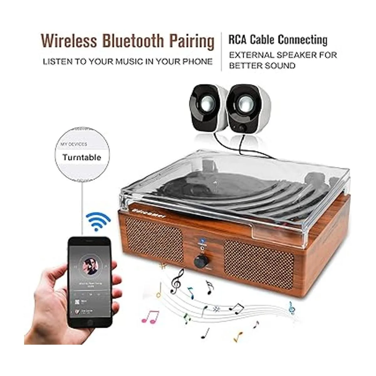 Reproductor de discos de vinilo impulsado por correa_2