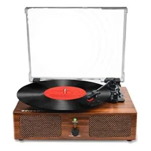 Reproductor de discos de vinilo impulsado por correa_1