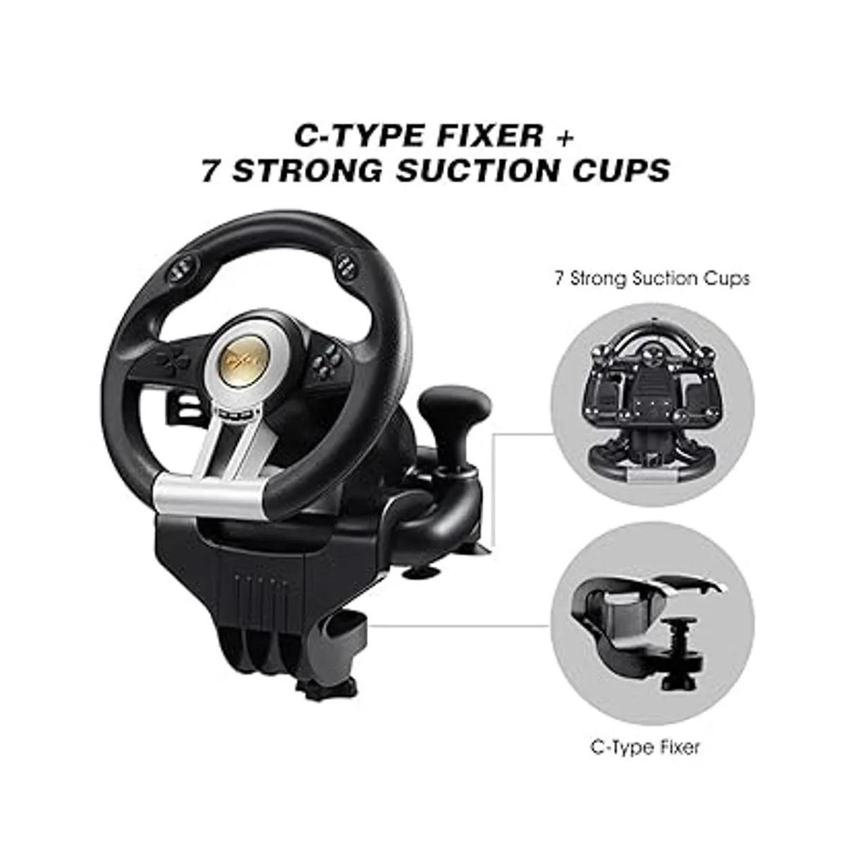 Racing Wheel Gaming Steering Wheel for PC PXN V3II 180_3