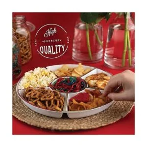 Plasticpro 6 bandejas de plástico redondas seccionales