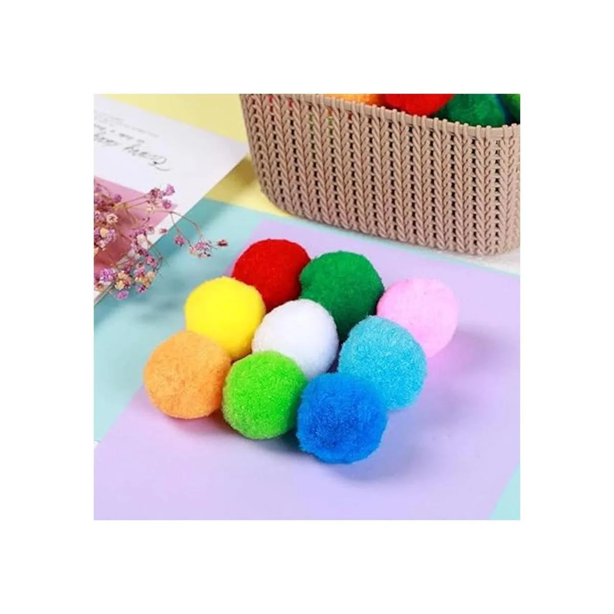 Pompones surtidos muy grandes para decoración de