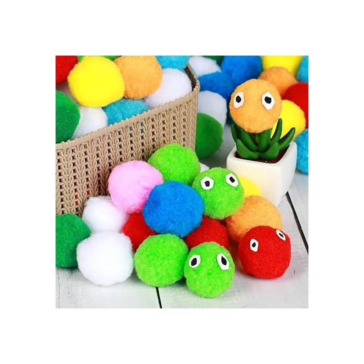 Pompones surtidos muy grandes para decoración de