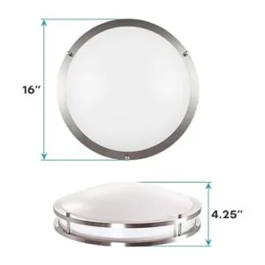 Luxrite Lámpara de techo LED de montaje empotrado de 16_4