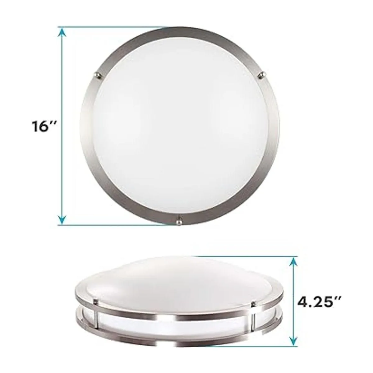 Luxrite Lámpara de techo LED de montaje empotrado de 16_4