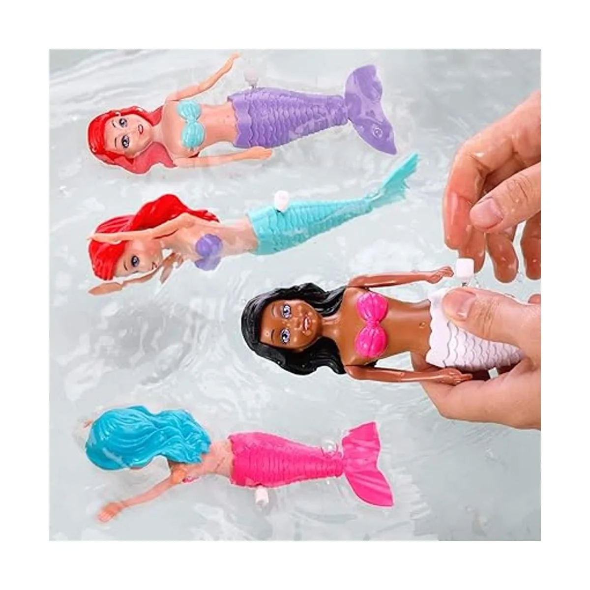 Paquete de 6 juguetes de baño para niños pequeños y niñas_4