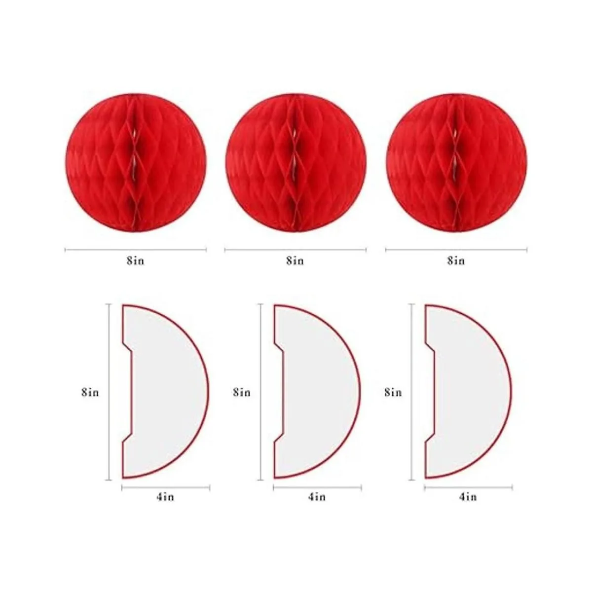 Binpeng Abanico de papel para decoraciones bolas de papel