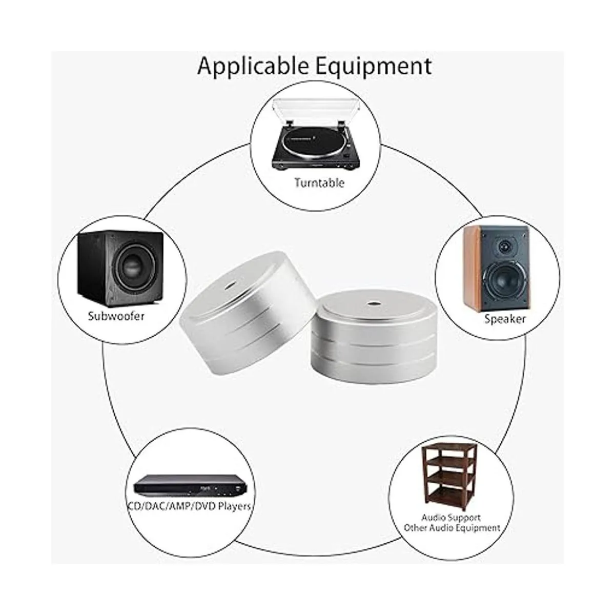Monosaudio Patas de aislamiento 4 piezas de 1.575 x 0.787_3