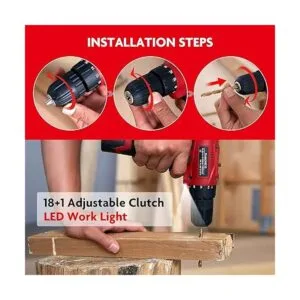 Dedeo Juego de herramientas de taladro inalámbrico para_5