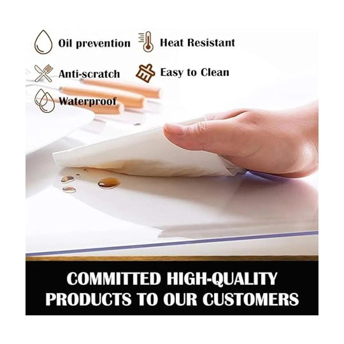 Leoewo Protector transparente y rectangular de 1.5 mm de