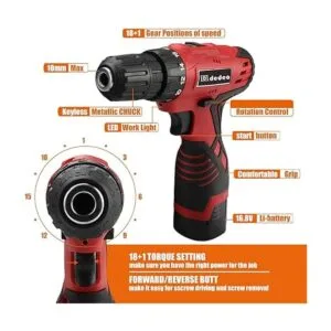 Dedeo Juego de herramientas de taladro inalámbrico para_3