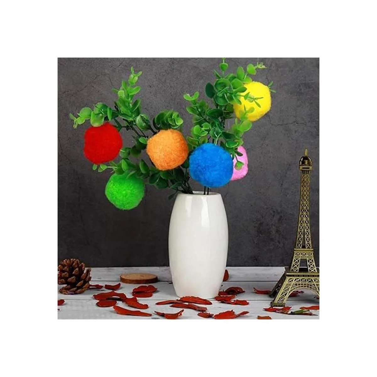 Pompones surtidos muy grandes para decoración de