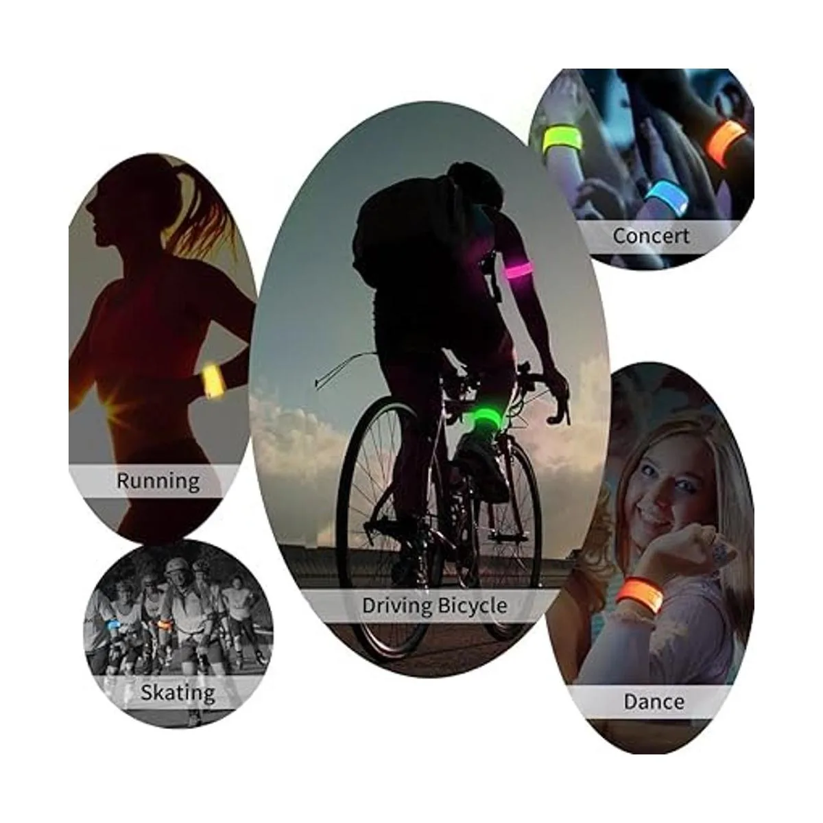 LOBKIN Safety Bracelets LED Slap Armband Kids Walking at_5