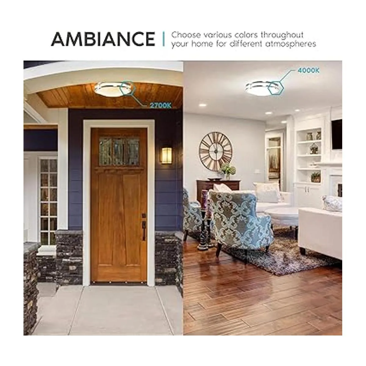 Luxrite Lámpara de techo LED de montaje empotrado de 16_5