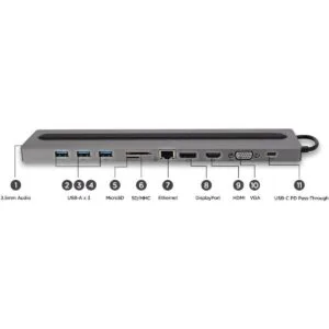 IOGEAR Estación de acoplamiento de perfil bajo USBC de 8_2