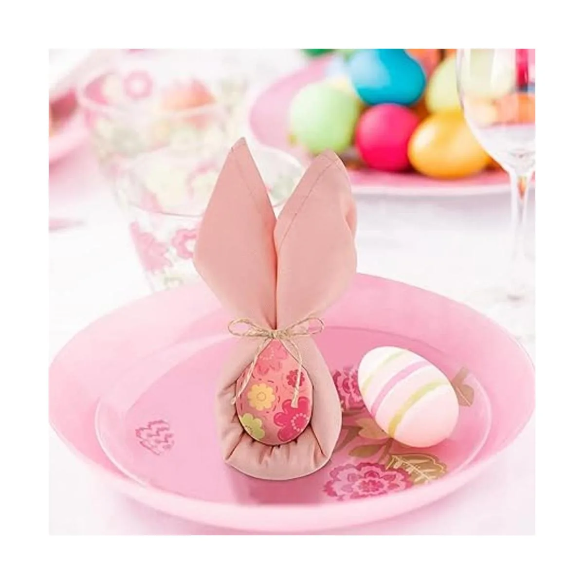 Juego de 6 servilletas de tela rosa 100 algodón