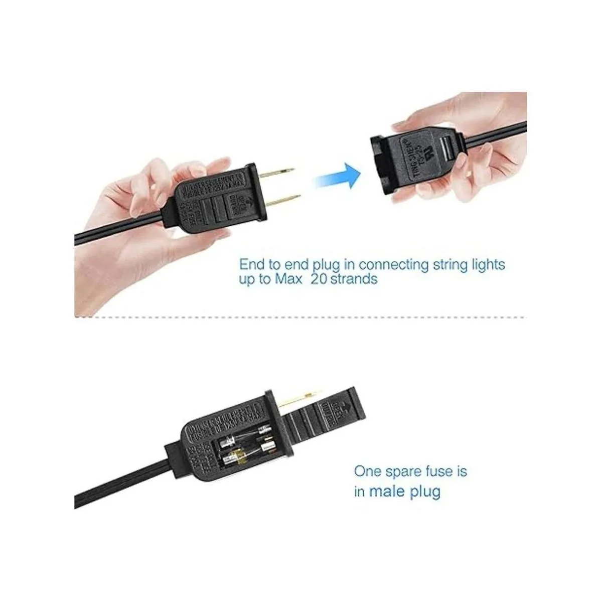 Banord Tira de luces tipo globo de 9 m para exteriores_4