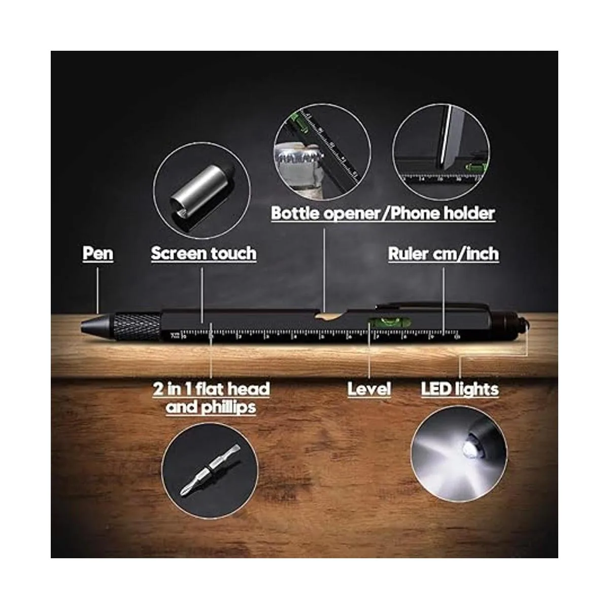 BIIB Calcetín de regalos para hombres 9 en 1 bolígrafo_4