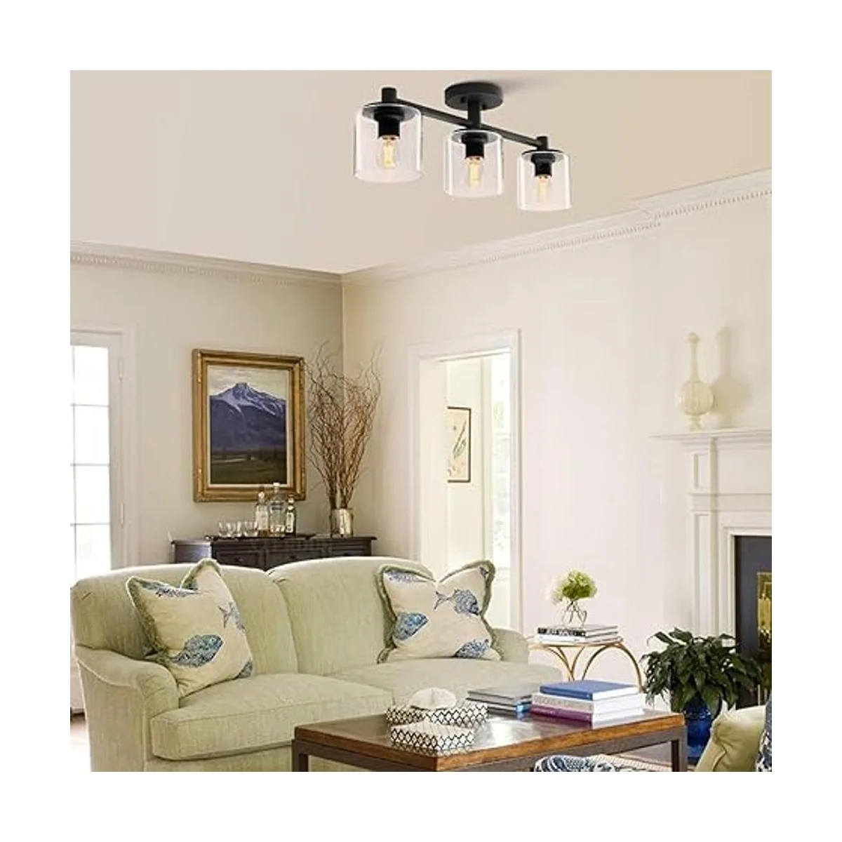 Pathson Lámpara de techo semiempotrada de 3 luces_2