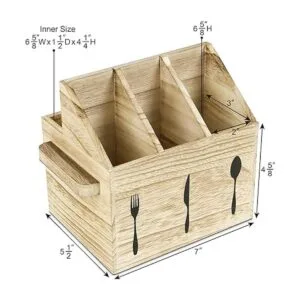 Ikee Design Soporte de utensilios de madera para cubiertos_2
