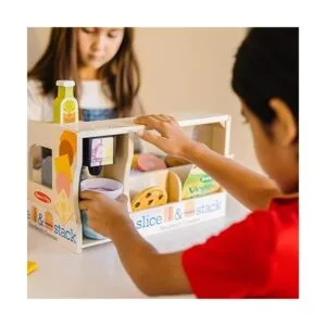 Melissa Doug Contador de sándwich de madera con