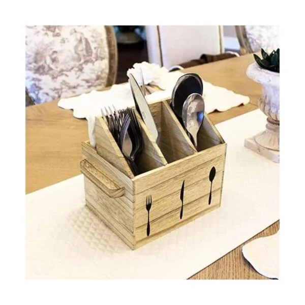 Ikee Design Soporte de utensilios de madera para cubiertos_6