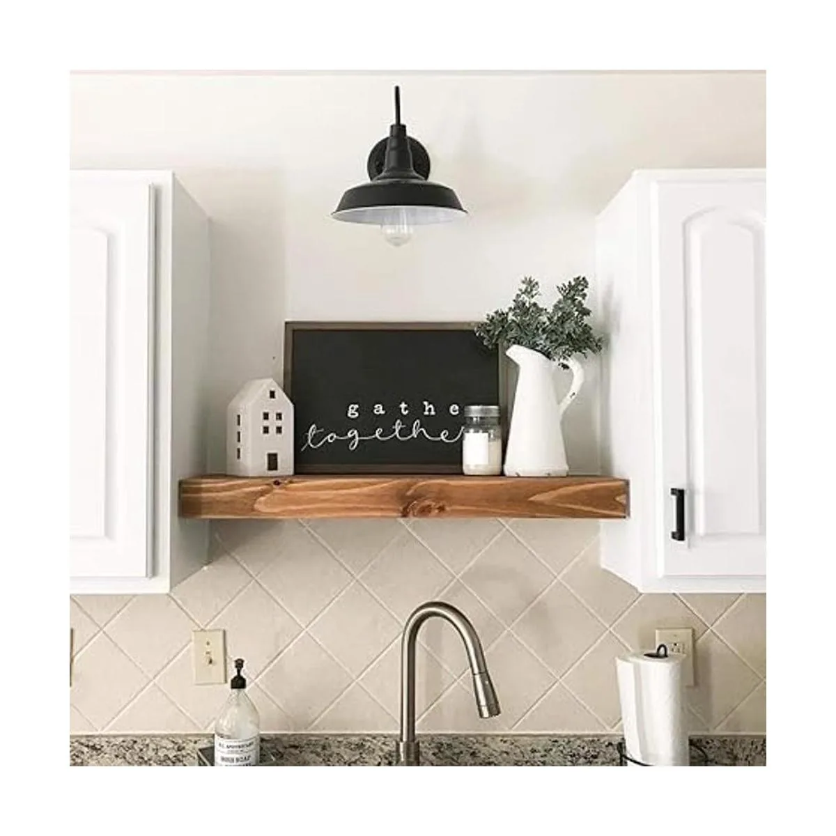 BRIGHTESS 80 Aplique de pared negro retro con cuello de_2