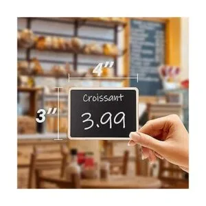 Mini pizarrón de pizarra paquete de 21 etiquetas de