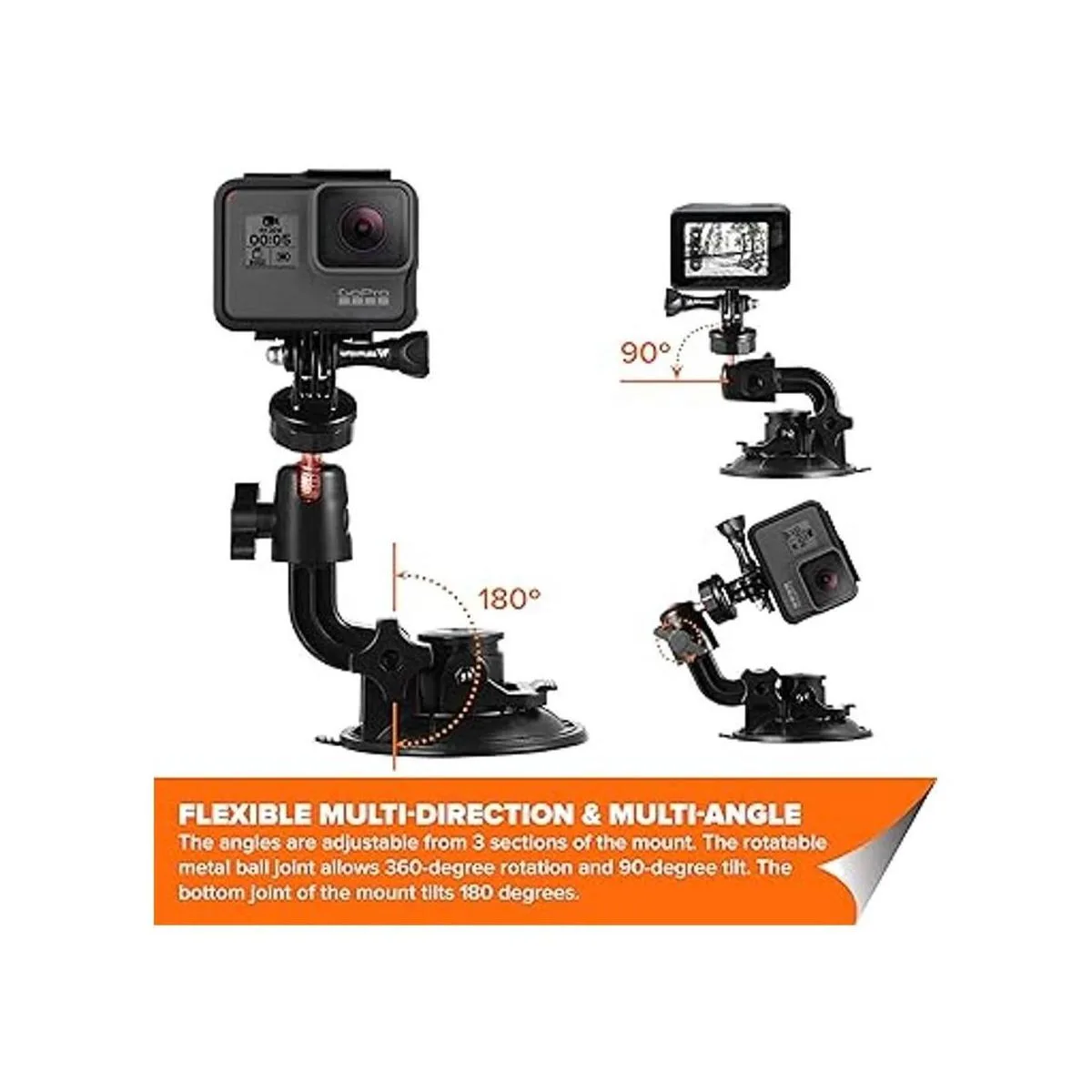 MiPremium Soporte de ventosa de coche para GoPro Hero 10_6
