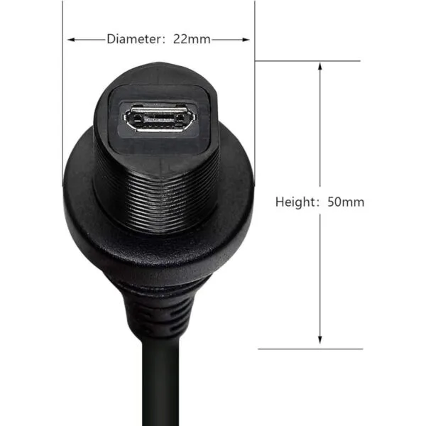 CERRXIAN Cable de extensión micro USB para coche barco
